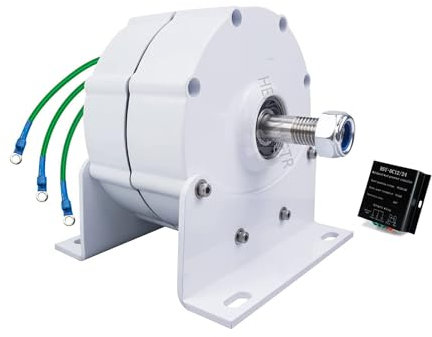 HENGJINGTR Generatore di magneti Permanente Senza Ingranaggi 1000W-3000W, 12V 24V 48V 400 RPM CA CC DC Alternatore a turbina ad Acqua a energia Libera (con Base),48v