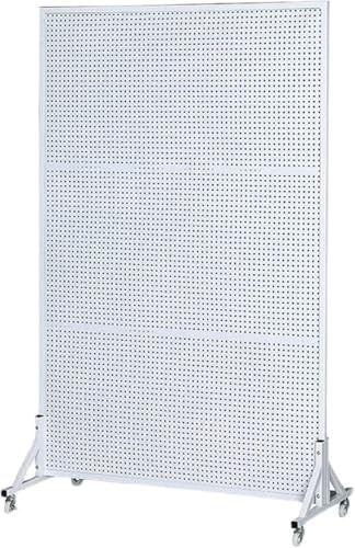 Stecktafeln Und -Einheiten, Bodenstehender Verkaufsständer, Tragbarer Raumteiler, Bewegliches Lagerregal Für Schmuck, Werkzeuge, Küchenutensilien Und Pflanzen Für Kunstha(White-60X150Cm)
