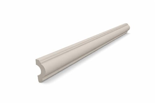 Deccart 10x Plinthe polystyrène Cachemire 2 m – Profil léger et durable pour décoration murale élégante – moulure décorative pour finition propre des murs – Surface prête à peindre pour projets DIY