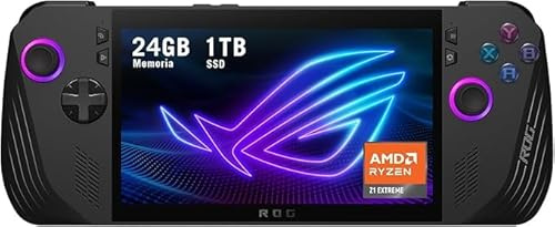 ASUS ROG Ally X 2024, RC72LA-NH007W, AMD Ryzen Z1 Extreme, 24GB LPDDR5X RAM, 1TB PCIe Gen4 NVMe SSD, 80Wh Battery, 7 120Hz FHD Touchscreen, Wi-Fi 6E, BT 5.2, Windows 11 Home, Black (Renewed)