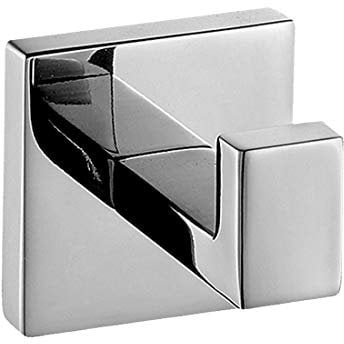 Aothpher 304 Stainless Steel Chrome Finished Towel Hook,Modern Chrome Towel Robe Luxury Square Bathroom Accessory