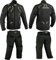 BOSMOTO Herren Kombi Motorradbekleidung Biker Anzug Zweiteiler Motorradkombi Schwarz (XL)