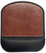 SANQIANWAN Tapis de souris avec surface en cuir, repose-poignet, base antidérapante pour ordinateur portable (marron/jaune)