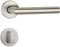 Hermat ZT-Rosettengarnitur Basic 02 | BB, PZ, WC | Türstärke: 38-43mm | Edelstahl matt (WC: Bad)