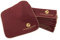 Langer & Messmer Chiffons à cirer les cuirs lisses en 100% coton dans un set pratique - Les chiffons cirage chaussures pour l'entretien professionnel des cuir souple (Bordeaux | Beige)