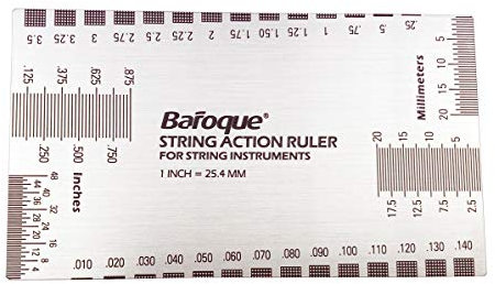 Galga multifunción para instrumentos de cuerda, medición métrica e imperial