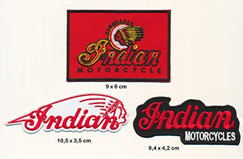 Indian Aufnäher Aufbügler Patches 3 Stück Motorrad Chief Drifter BLITZVERSAND