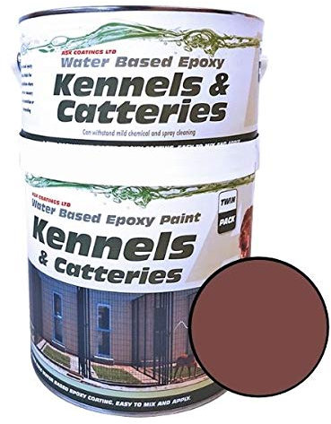 ASK Coatings Cattery and Kennel Floor Paint, waterproof epoxy paint (2.5L, Red oxide)