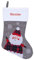 Geschenkegarten Personalisierter Nikolausstiefel Leineneffekt grau (Weihnachtsmann)