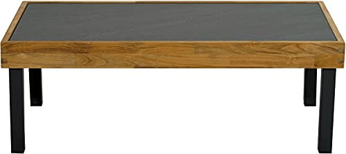Plob OUTFLEXX Skagen Couchtisch, Anthrazit, Teak/Aluminium, 125x65 cm, Pflegeleicht