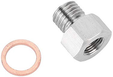 Adaptateur M12 1/8,Alliage d'aluminium Adaptateur de raccord NPT 1/8 Femelle Adaptateur de Joint métrique M12X1.5 Adaptateur de raccord d'accessoire mâle