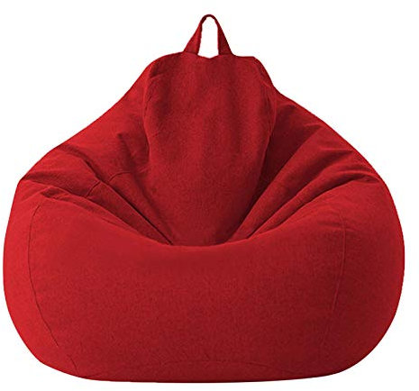 HAIMEN Bezug für Bohnensack, Bezug aus Baumwolle und Leinen, 100 x 120 cm – Sofabezug für Bohnenbeutel mit Reißverschluss ohne Füllung