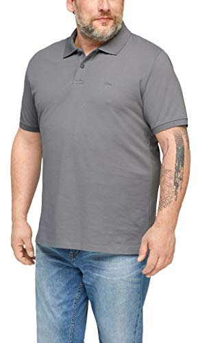 s.Oliver Big Size Herren 131.10.102.13.130.2064880 Polohemd, Grey, 4XL große größen