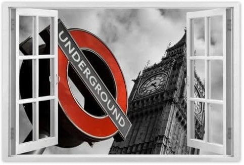 H1155M_WA Wandposter / Poster, Motiv London Underground, 120 x 80 cm