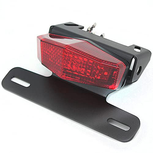 Kennzeichenhalter für Suzuki DR-Z 400 E/S/SM DRZ400 2000–2020 Motorrad Kennzeichenhalter Fender Eliminator Halterung Halterung LED Bremslicht Blinker (rot)