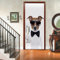 A.Monamour Türtapete Selbstklebend Türfolie Türposter 3D Partyhund Toasten Mit Einem Glas Champagner Lustiges Tier Vinyl Folie Türdeko Tapete Wandbild Türaufkleber Türtattoo 90 x 200 cm