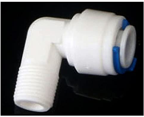 bzcemind 1 tubo de manguera de ósmosis inversa para acuario, ajuste rápido, codo de agua, conector de acoplamiento de tubería de plástico, manguera 4042 OD 1/4 pulgadas × rosca macho de 1/8 pulgadas