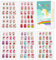 Allstarry 120pcs 5 pack Children Nails Press on Pre-glue Full Cover Glitter Gradient Color Rainbow Short False Nail Kits Lovely Gift for Children Little Girls Nail Art Decoration -Bunny Party