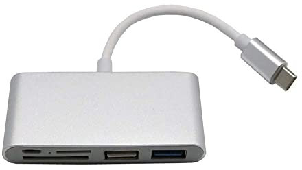 5 in 1 Type C Adapter for Sony Xperia 10 III Smartphone SD TF Card Reader USB 2.0 3.0 Micro USB (Grey)