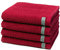 Ross - Smart - 4 X Handtuch - im Set (50 X 100cm Marsala)