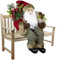 Christmas Paradise Sitzender Weihnachtsmann 45cm Deko-Figur Kantenhocker Santa Nikolaus (Modell Leik)