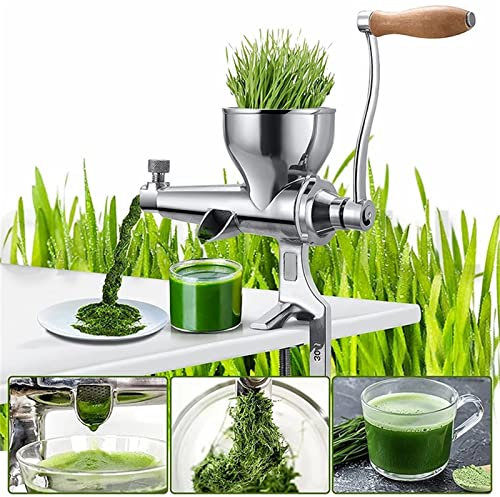 Manuelle Entsafter Weizengraspresse Edelstahl Squeezer Obst Gemüse Saftpresse Schnellfilter für Obst, Gemüse, Ingwer, Granatapfel