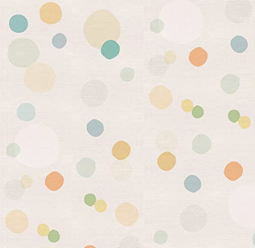 Desconocido Vinyl-Wand- und Möbelstück, mit Kreisen, 40 x 250 cm, Tapete, gepunktet, Pastellfarbe (Kugeln)