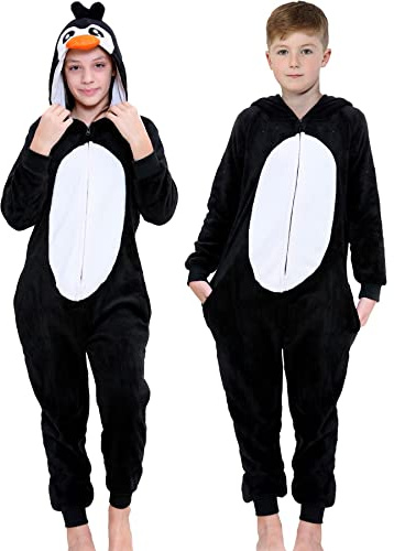 A2Z 4 Kids Panda Costume Jumpsuit Hooded Fleece Playsuit All in One UK