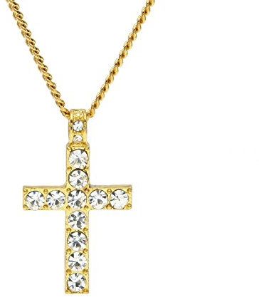 Halskette Kette Halsband Halskette Schmuck Geschenke for Frauen Hip Hop Männer Frauen Schmuck Bling Strass Kristall Anhänger Halskette Y-2k Mädchen Anhänger Schmuck (Color : Gold, Size : Taille uniq