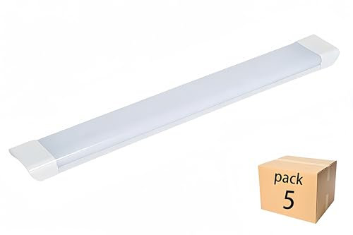 LEDUNI Lampara Luminaria LED Pantalla led para Supermercado, 110W Taller, Hogar y Hospital Luz Blanco Fria 6000K (150 CM, PACK 5X)