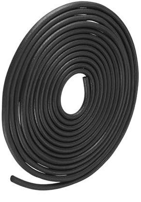 METALLIXITY Schaum Gummi Wetter Dichtung Streifen (2mm Durchmesser x 8m Länge) 1Stk EPDM Gummi Rund Dichtung Streifen - für Haus Reparatur Tür Schwarz