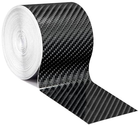 Carbon Folie Selbstklebend Autofolie aus Vinyl Lackschutzfolie Schutzfolie für Auto Motorrad Kfz Chromleisten Auto Folierung 5cm*10m Schwarz