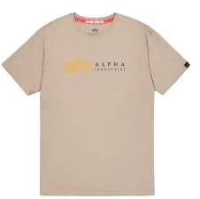 Alpha Industries Alpha Label T-Shirt for Men Vintage Sand