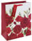 Eurowrap Large Red Rose Floral Gift Bag – White Kraft Paper Bag with Tag, Ribbon Handle & Foil Detail – Recyclable Gift Bag with Roses – Ideal for Weddings, Birthdays, Valentine’s & Mother’s Day