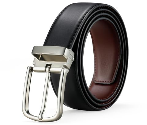 RNIEGA Ledergürtel Herren Leder, Gürtel Herren Länge kürzbar, Leder Gürtel Für Männer, Jeansgürtel Herren für Arbeit und Reisen