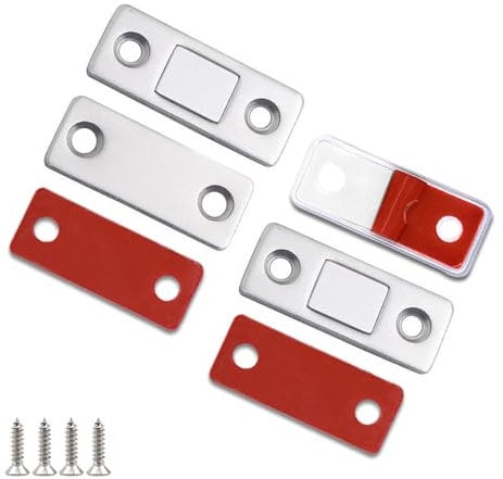 2 Pack Magnetic Door Catch, Lockimo Door Magnets for Cupboard Cabinet Magnet, Drawer Magnets Closure, Ultra Thin Self Adhesive Door Magnet Magnetic Latch Furniture Closer