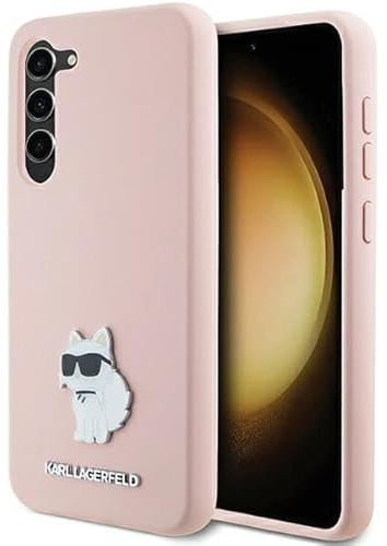 CG MOBILE Karl Lagerfeld KLHCS23MSMHCNPP Hülle für S23+ S916 Rosa Silicone Choupette Metal Pin