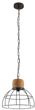 Lindby Pendelleuchte Arinthea (Landhaus, Vintage Rustikal) in Schwarz aus Metall (1 flammig E27) - Deckenlampe Esstischlampe Hängelampe Hängeleuchte Wohnzimmerleuchte