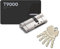 Cylindre de serrure 30 60 mm Serrure à mortaiser double ouverture anti-casse avec clé AB, 5 clés principales et carte de code