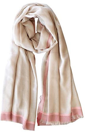 Karierter Schal für Damen, Herbst und Winter, Temperament, einfacher dünner Schnitt, koreanische Version des wilden Superschals, warmer Seidenschal mit doppeltem Verwendungszweck, Lätzchen (Beige 2