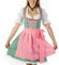 Dirndl Damen Midi Trachtenkleid Dirndlkleid Trachten Kleid Dirndlbluse Schürze Trachtenmode Dirndl & Dirndl-Sets für Frauen Mädchen Oktoberfest Outfit Besondere Anlässe