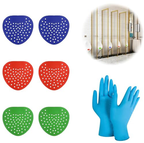 Pantalla Urinario Ambientador, Coladores de Urinario, Filtro Urinario Perfumado, Rejilla de Urinarios, Colador de orinal, Elimina Olores Extraños, para Baños, Restaurantes, Hoteles, Escuelas, 6pcs