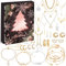 Schmuck Adventskalender Frauen 2024 Mädchen Weihnachtskalender, 24 Überraschungen - Armband Halskette Ohrringe, Countdown Kalender, Damen Schmuck Set, Weihnachten Geschenk für Damen Mädchen Teenager