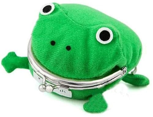 Frosch-Münzgeldbörse, Cosplay, Anime, niedliche Geldbörse, grünes Cartoon-Plüsch, Froschtasche, Geldbörse, Cosplay, Cartoon, Anime-Spielzeug, weiß, M, Steak_Besteck