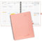 POPRUN Kalender 2025 2026 Wochenplaner (Aug.2025-Dez.2026) Ringbuch mit Softcover, ca. A4 (26,5 x 21,5 cm), 17-Monate-Terminplaner 1 Woche 2 Seite mit Zertifiziertem Papier - Rosa