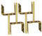 HAFD Adjustable U-Type Gold Fence Post Support 4mm Thick Galvanised Steel, Max 150mm Width, For 2inch / 3inch / 4inch / 6inch Posts, Heavy-Duty Anchor for Fencing and Pergola Posts, Pack of 4