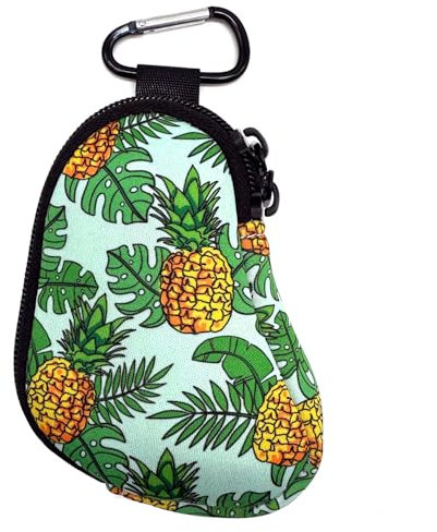 KOSTOO Asthma-Inhalator-Halter, Neopren, schützende tragbare Tragetasche, Reise-Inhalator, Mini-Hülle, Hülle für L-förmigen Inhalator, Inhalator nicht im Lieferumfang enthalten (Ananas)
