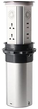 LVSEWOA Prise de Levage électrique de Bureau intégrée avec Haut-Parleur Bluetooth et Chargement sans Fil, Prise de Levage Intelligente WiFi avec Interface B, B
