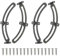 ONEBO 2 jeux de 4 Charniere Porte Placard, Charniere Invisible, Charniere Coffre Bois, adaptés aux caisses en bois, établis et autres articles (bronze)