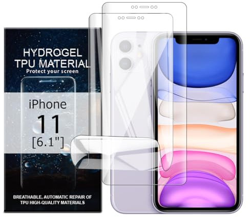 Glcrrpu 2 Pack Screen Protector for iPhone 11 and iPhoneXR[6.1] High Sensitive Hydrogel TPU Film HD Clear Flexible,Self-Healing[Not Tempered Glass]